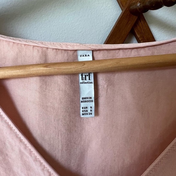 Zara TRF Collection Blush Pink Peplum top - Picture 6 of 6